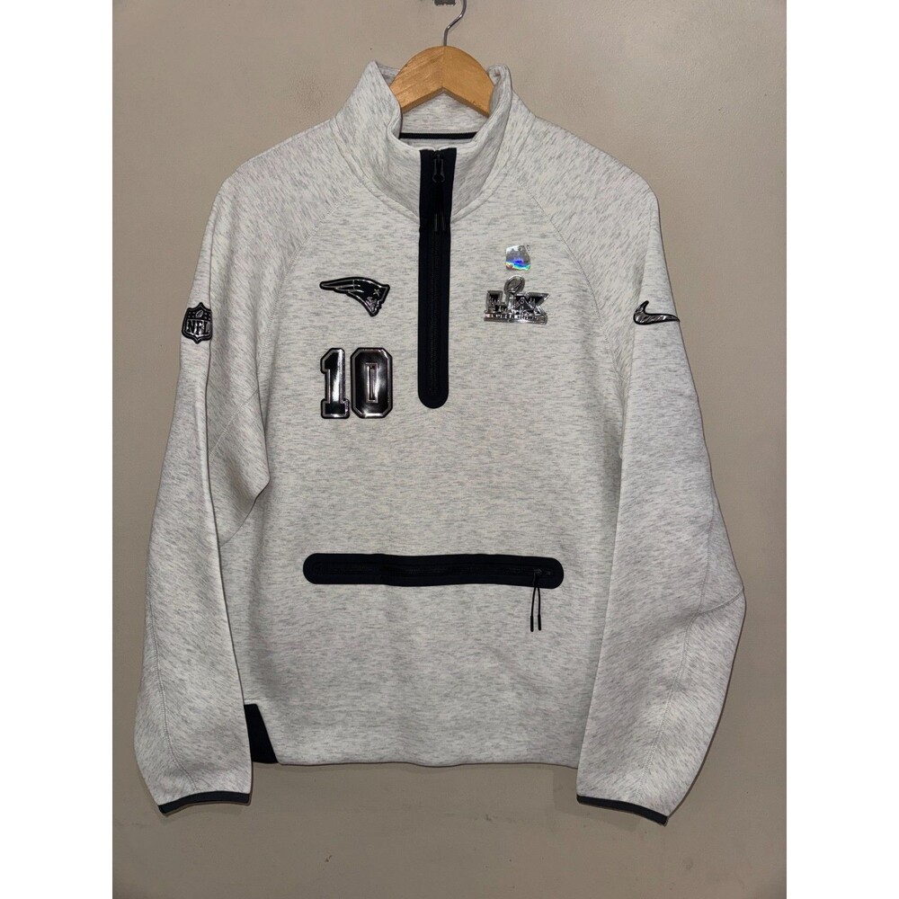 Nike NFL Patriots PE Drake Maye Super Bowl LX Media Day Tech Fleece Jacket NEW